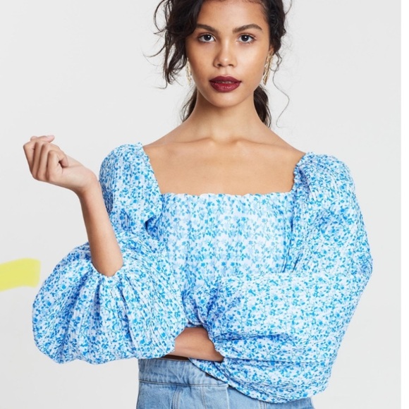 C/MEO Collective Smocked Cropped Puff Sleeve Blouse - Picture 8 of 8